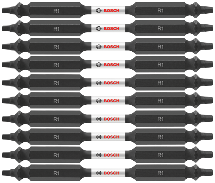 Bosch ITDESQ135B 10 pc. Impact Tough 3.5 In. Square #1 Double-Ended Bits (Bulk Pack)