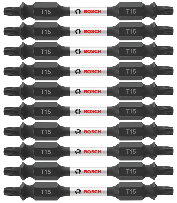 Bosch ITDET1525B 10 pc. Impact Tough 2.5 In. Torx #15 Double-Ended Bits (Bulk Pack)