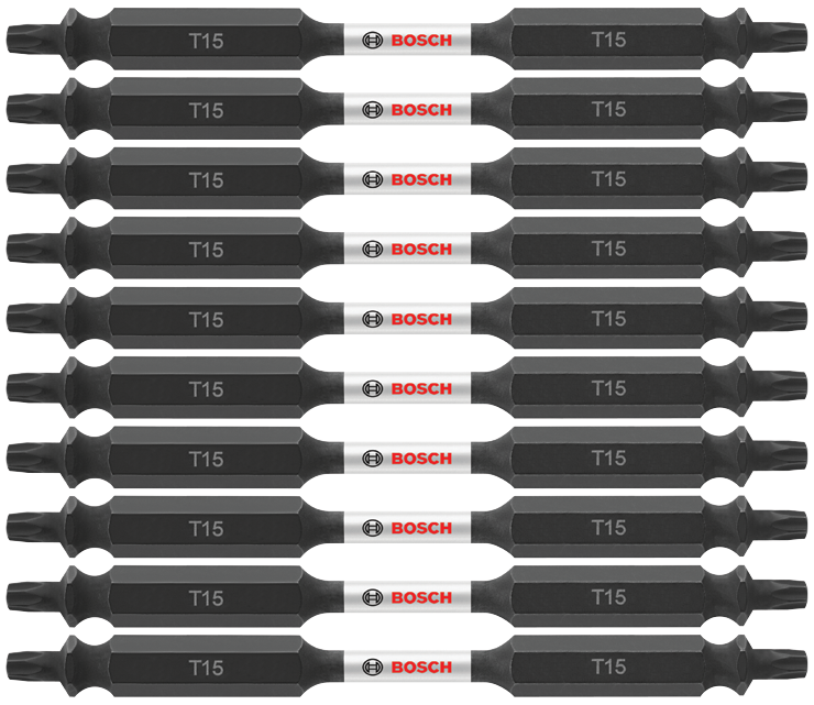 Bosch ITDET1535B 10 pc. Impact Tough 3.5 In. Torx #15 Double-Ended Bits (Bulk Pack)