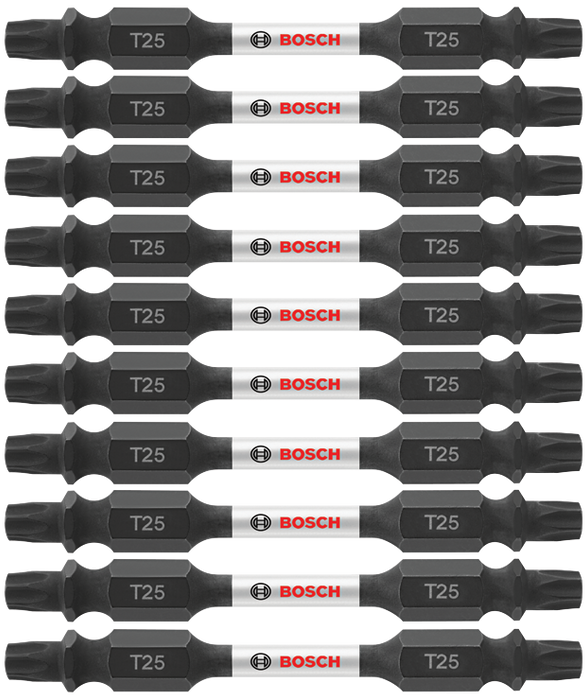 Bosch ITDET2525B 10 pc. Impact Tough 2.5 In. Torx #25 Double-Ended Bits (Bulk Pack)