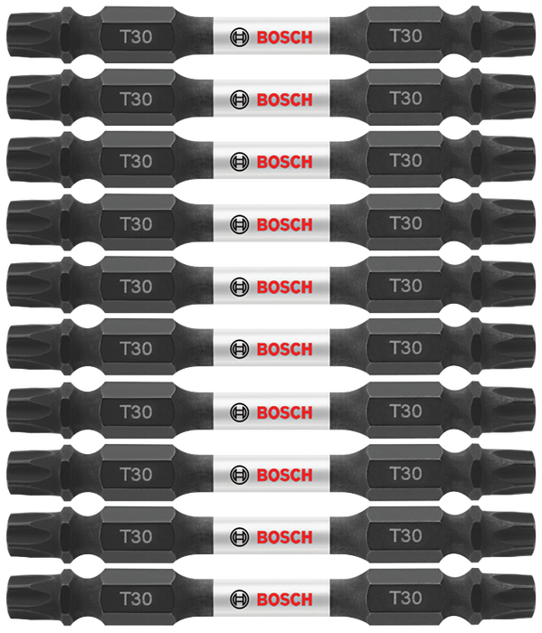 Bosch ITDET3025B 10 pc. Impact Tough 2.5 In. Torx #30 Double-Ended Bits (Bulk Pack)