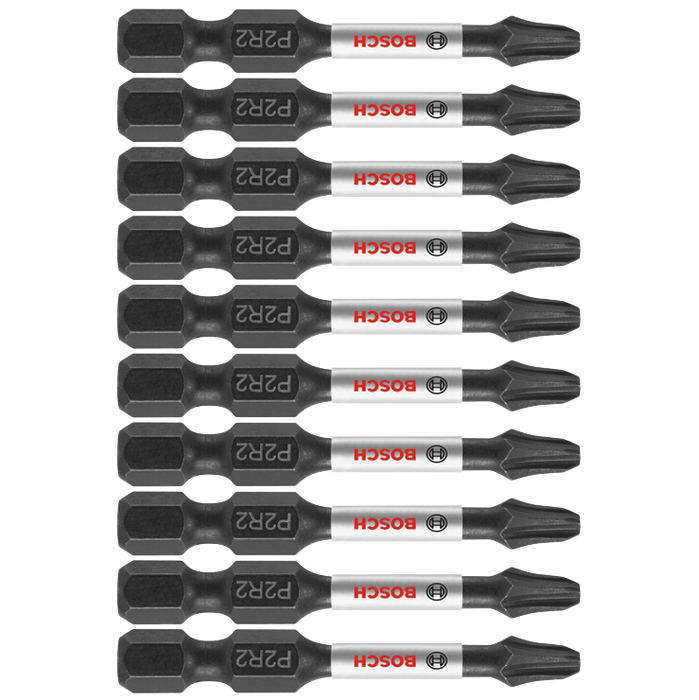 Bosch ITP2R22B 10 pc. Impact Tough 2 In. Phillips/Square #2 Power Bits (Bulk Pack)