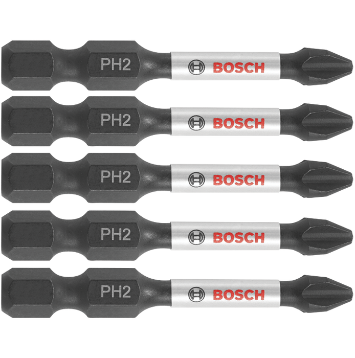 Bosch ITPH2205 5 pc. Impact Tough 2 In. Phillips #2 Power Bits