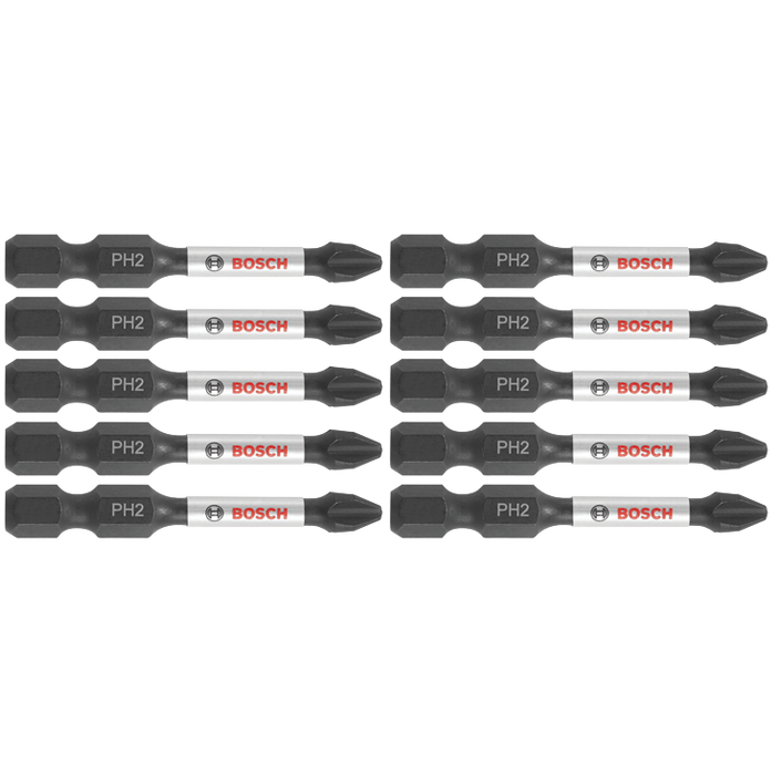 Bosch ITPH22B 10 pc. Impact Tough 2 In. Phillips #2 Power Bits (Bulk Pack)