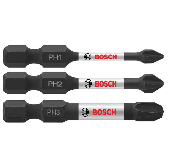 Bosch ITPHV203 3 pc. Impact Tough 2 In. Phillips Power Bit Set