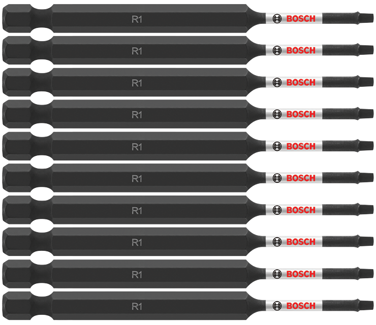 Bosch ITSQ135B 10 pc. Impact Tough 3.5 In. Square #1 Power Bits (Bulk Pack)