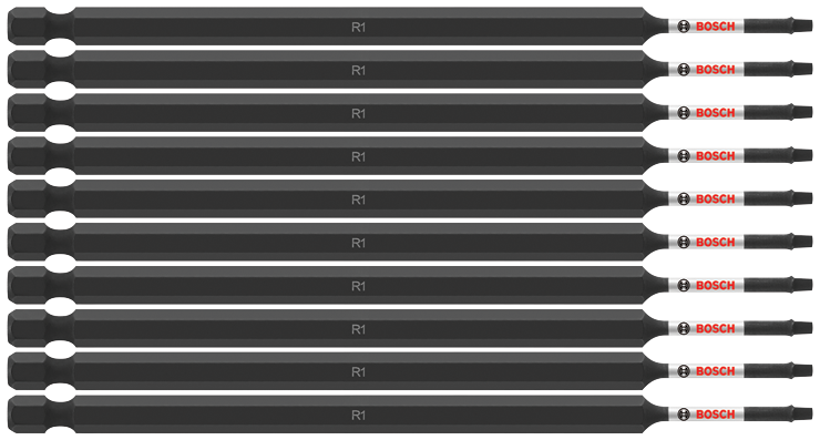 Bosch ITSQ16B 10 pc. Impact Tough 6 In. Square #1 Power Bits (Bulk Pack)