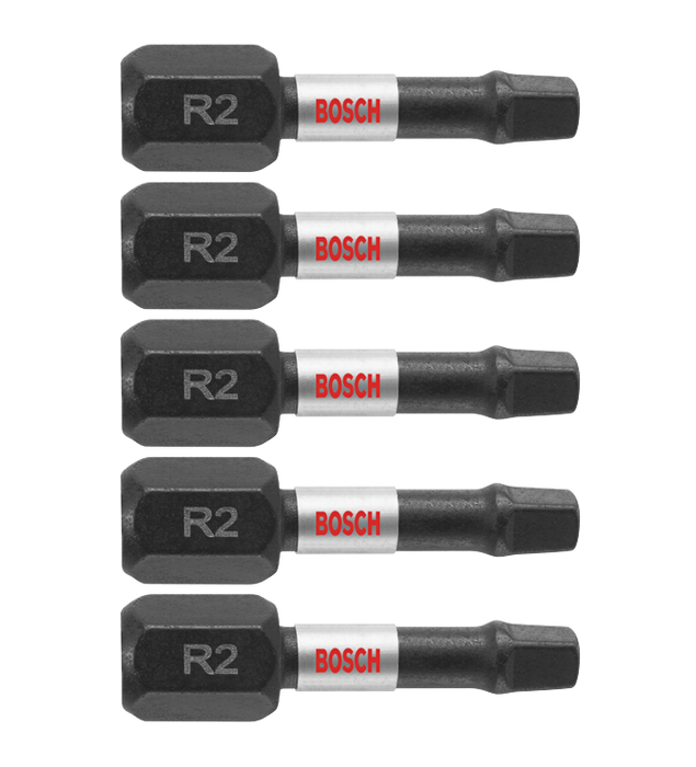 Bosch ITSQ2105 5 pc. Impact Tough 1 In. Square #2 Insert Bits
