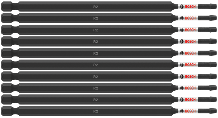 Bosch ITSQ26B 10 pc. Impact Tough 6 In. Square #2 Power Bits (Bulk Pack)