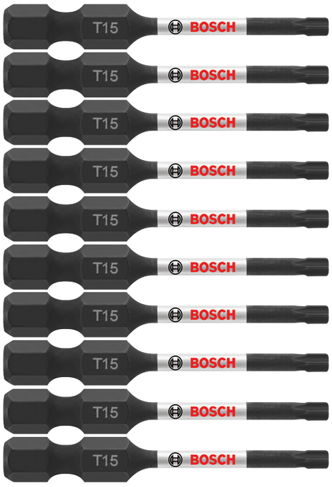 Bosch ITT152B 10 pc. Impact Tough 2 In. Torx #15 Power Bits (Bulk Pack)