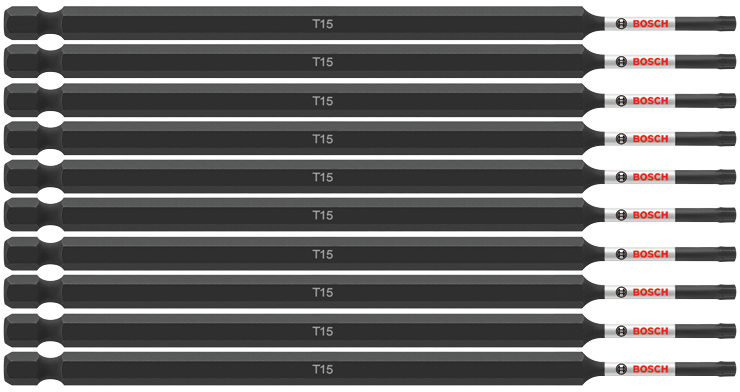 Bosch ITT156B 10 pc. Impact Tough 6 In. Torx #15 Power Bits (Bulk Pack)