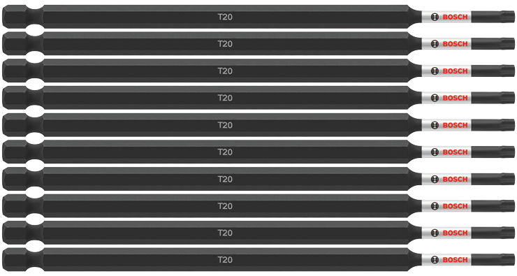Bosch ITT206B 10 pc. Impact Tough 6 In. Torx #20 Power Bits (Bulk Pack)