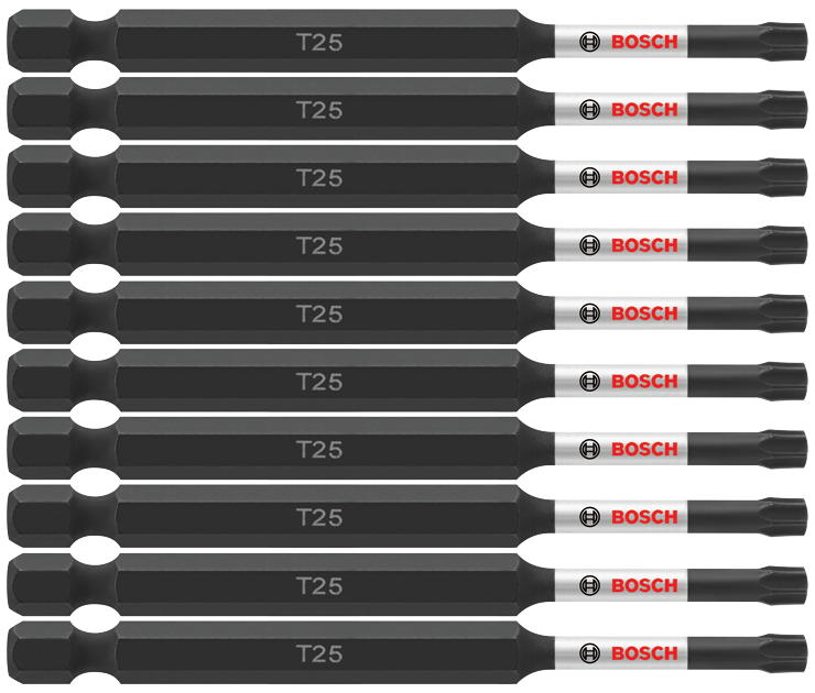 Bosch ITT2535B 10 pc. Impact Tough 3.5 In. Torx #25 Power Bits (Bulk Pack)