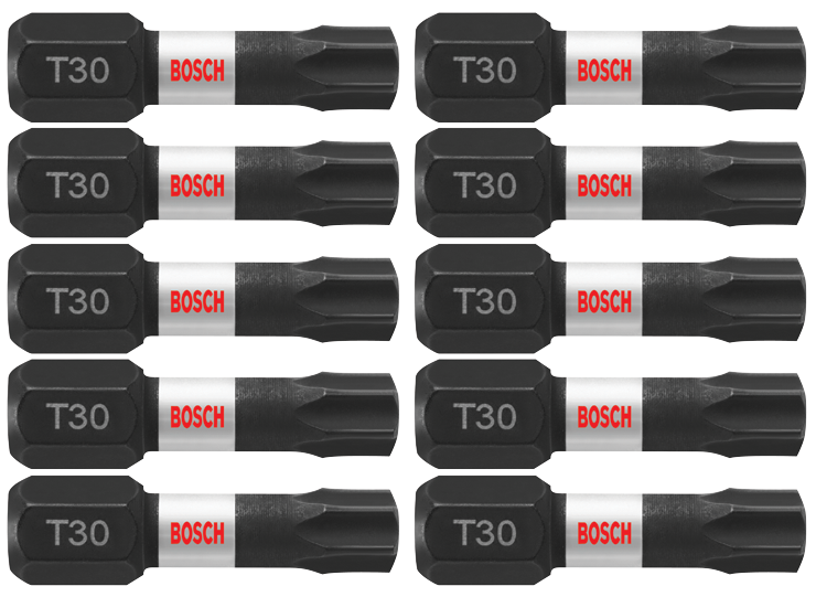 Bosch ITT301B 10 pc. Impact Tough 1 In. Torx #30 Insert Bits (Bulk Pack)