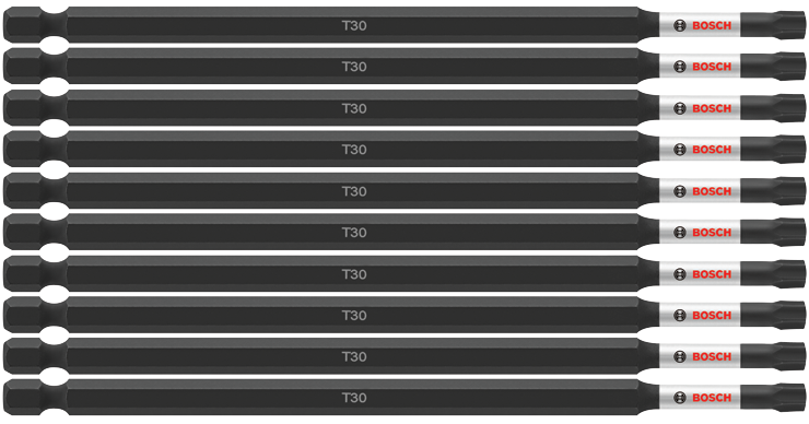 Bosch ITT306B 10 pc. Impact Tough 6 In. Torx #30 Power Bits (Bulk Pack)