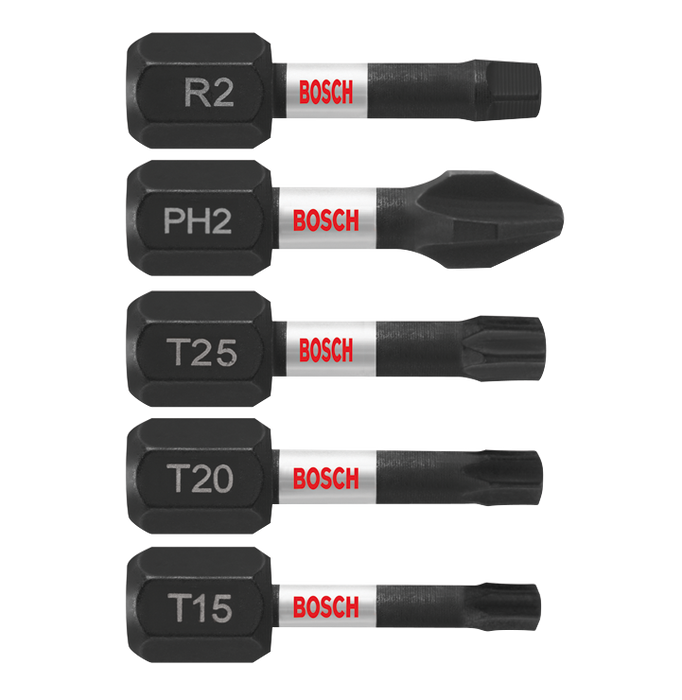 Bosch ITV105 5 pc. Impact Tough 1 In. Screwdriving Bit Set