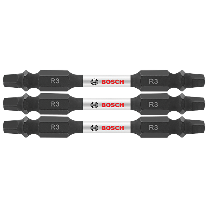 Bosch ITDESQ32503 3 pc. Impact Tough 2.5 In. Square #3 Double-Ended Bits