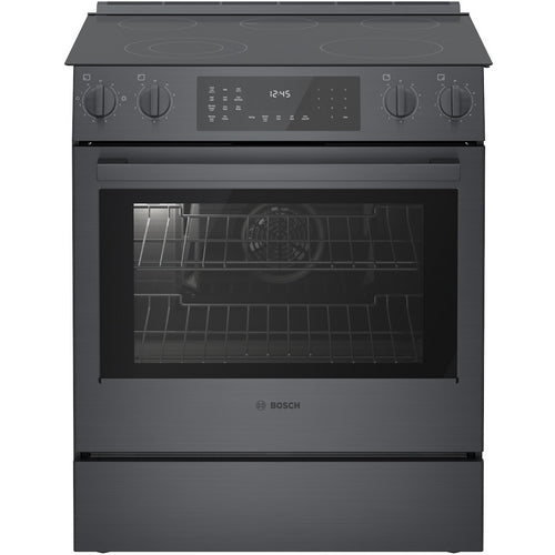 Bosch HEI8046U 800 Series Electric Slidein Range 30'' Black Stainless