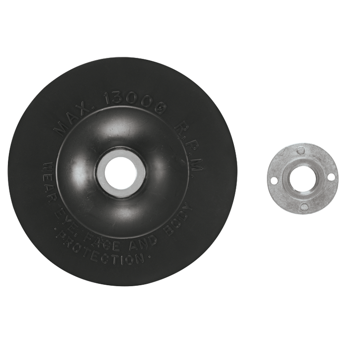 Bosch MG0500 5 In. Angle Grinder Accessory Rubber Backing Pad with Lock Nut