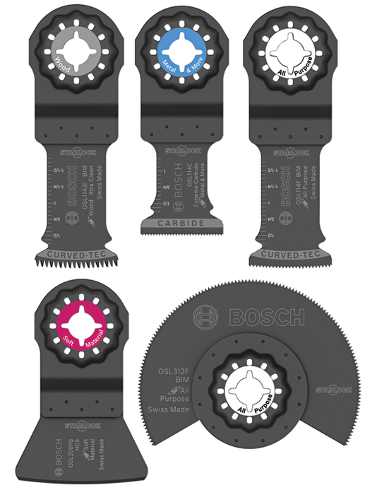 Bosch OSL005C 5 pc. Starlock Oscillating Multi-Tool Accessory Blade Set