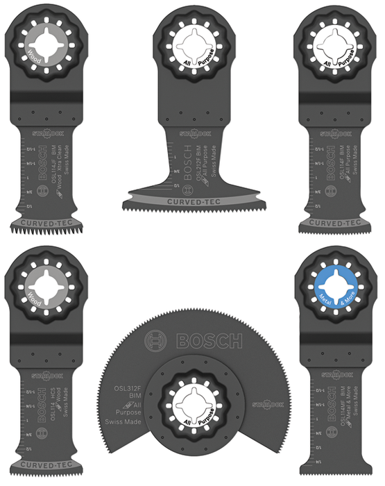 Bosch OSL006 6 pc. Starlock Oscillating Multi-Tool Accessory Blade Set