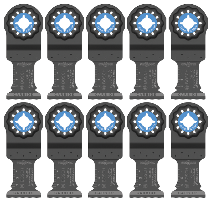 Bosch OSL114C-10 1-1/4 In. Starlock Oscillating Multi Tool Carbide Plunge Cut Blade 10 Pk.