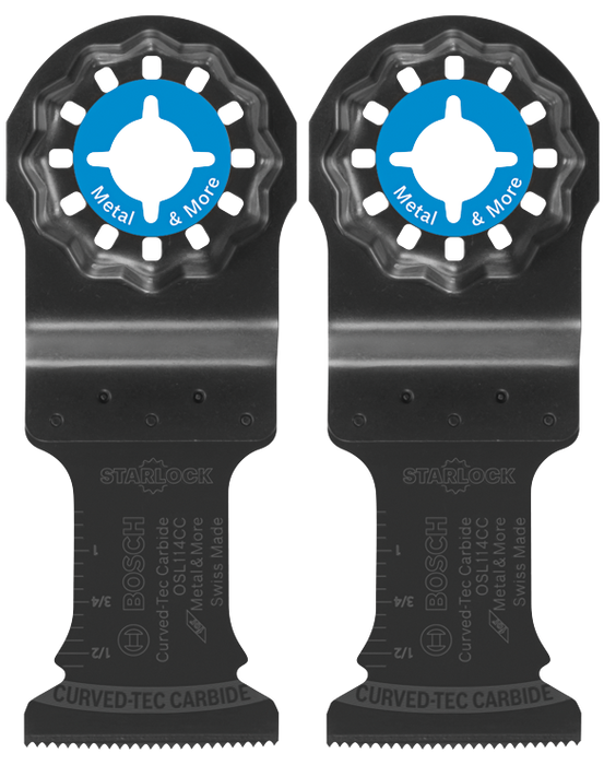 Bosch OSL114CC-2 1-1/4 In. Starlock Oscillating Multi-Tool Curved-Tec Carbide Extreme Plunge Blade 2 pk.