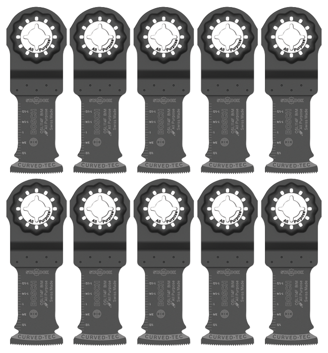 Bosch OSL114F-10 1-1/4 In. Starlock Oscillating Multi Tool Bi-Metal Plunge Cut Blade 10 pk.