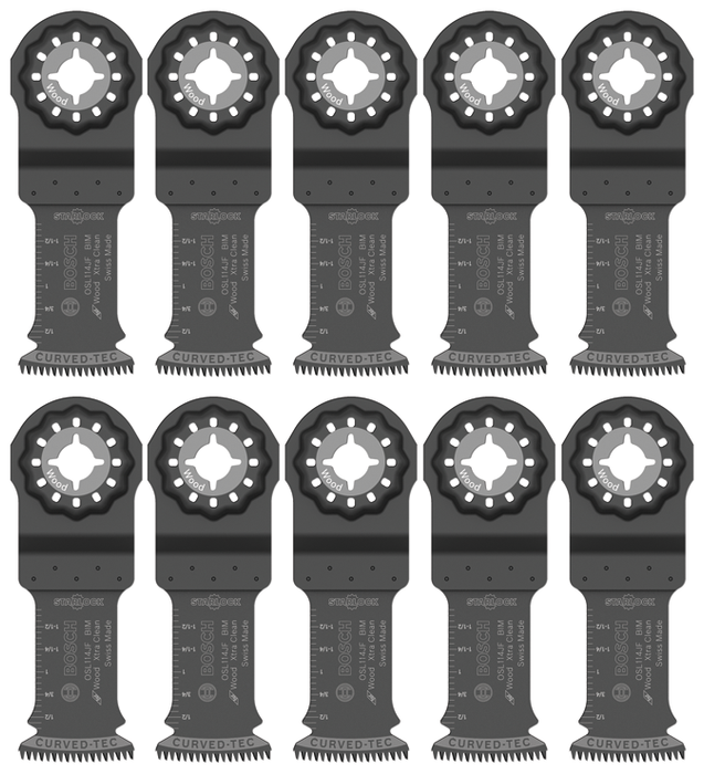 Bosch OSL114JF-10 1-1/4 In. Starlock Oscillating Multi Tool Bi-Metal Xtra-clean Plunge Cut Blade 10 Pk.