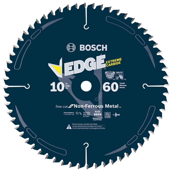 Bosch PRO1060NFB 10 In. 60 Tooth Edge Non-Ferrous Metal-Cutting Circular Saw Blade