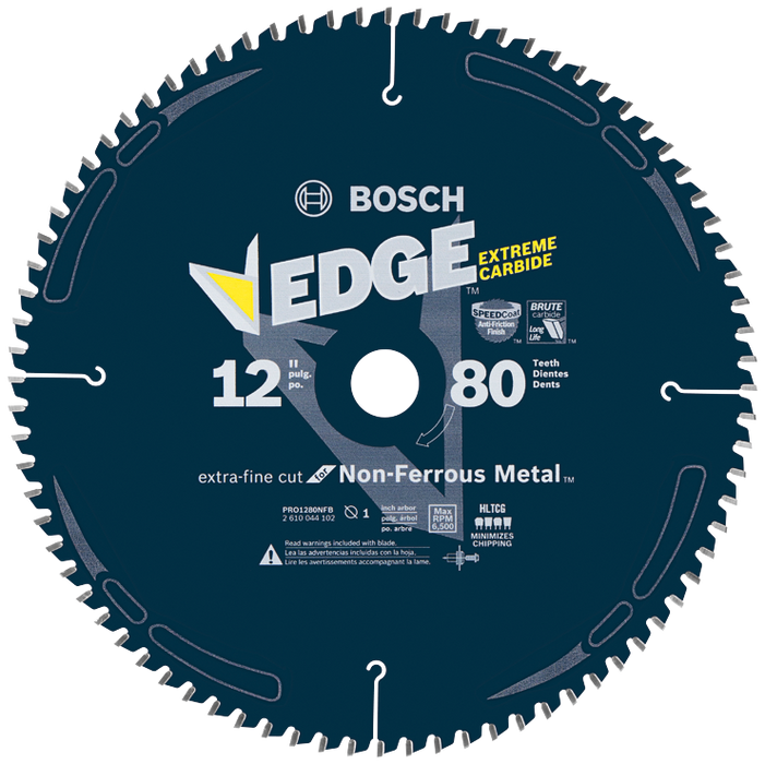 Bosch PRO1280NFB 12 In. 80 Tooth Edge Non-Ferrous Metal-Cutting Circular Saw Blade