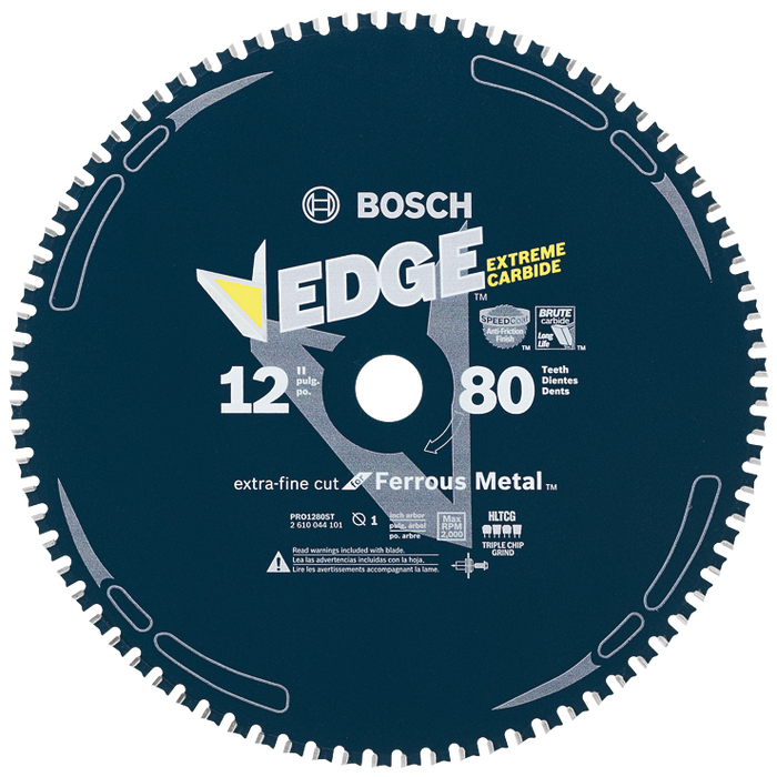 Bosch PRO1280ST 12 In. 80 Tooth Edge Circular Saw Blade for Ferrous Metal Cutting