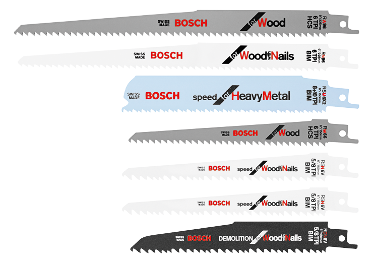 Bosch RAP7PK 7 pc. All-Purpose Reciprocating Saw Blade Set