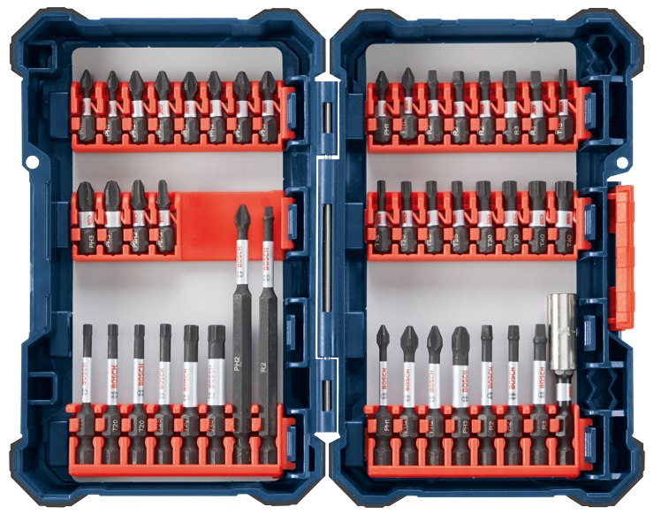 Bosch SDMS44 44 pc. Impact Tough Screwdriving Custom Case System Set