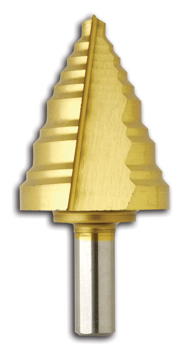 Bosch SDT10 1/4 In. to 1-3/8 In. Titanium-Coated Step Drill Bit