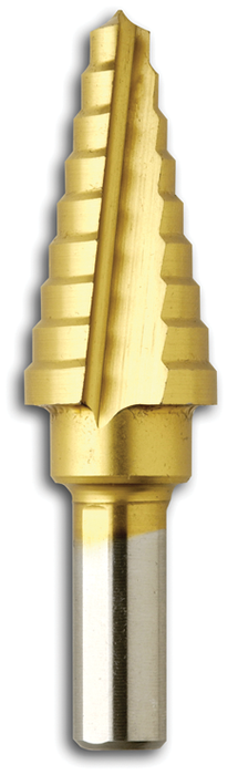 Bosch SDT3 1/4 In. to 3/4 In. Titanium-Coated Step Drill Bit