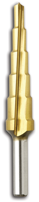 Bosch SDT6 3/16 In. to 1/2 In. Titanium-Coated Step Drill Bit