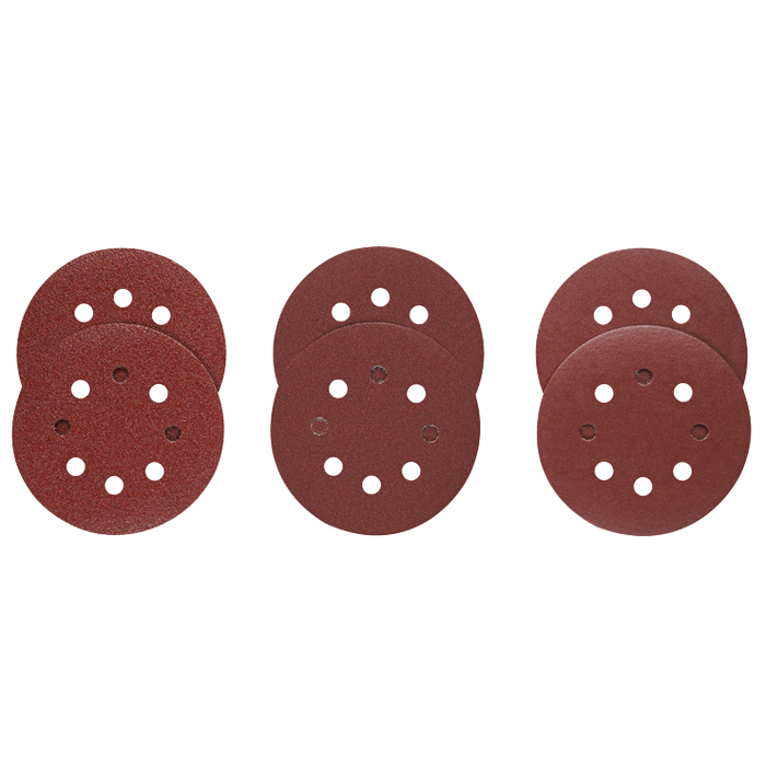 Bosch SR5R000 6 pc. Assortment 5 In. 8 Hole Hook-And-Loop Sanding Discs