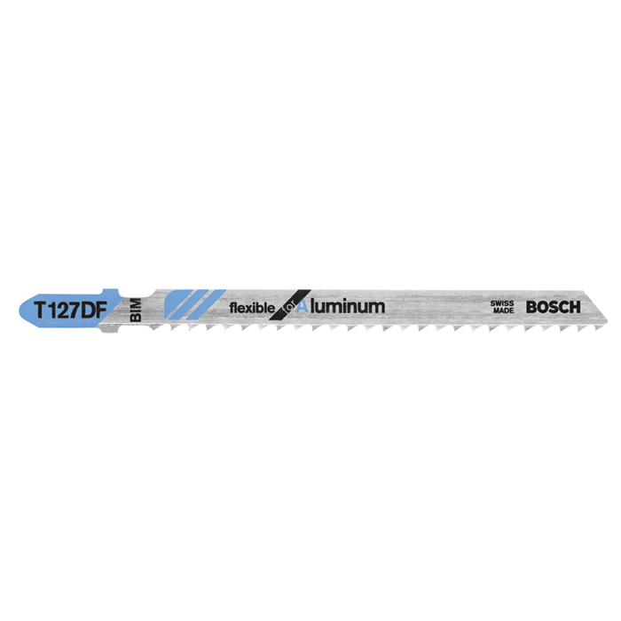 Bosch T127DF 5 pc. 4 In. 8 TPI Flexible for Aluminum T-Shank Jig Saw Blades