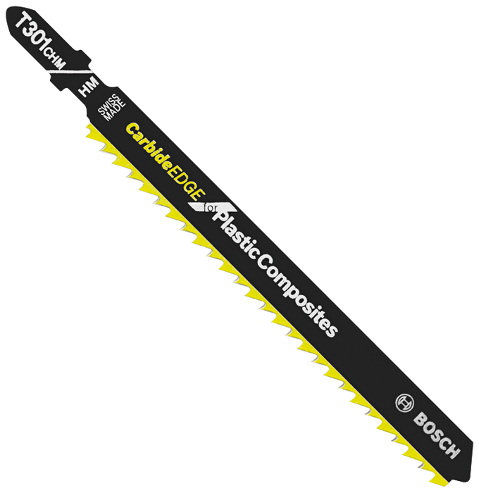Bosch T301CHM1 4-5/8 In. 8 TPI Carbide Edge for Plastic Composites T-Shank Jig Saw Blade