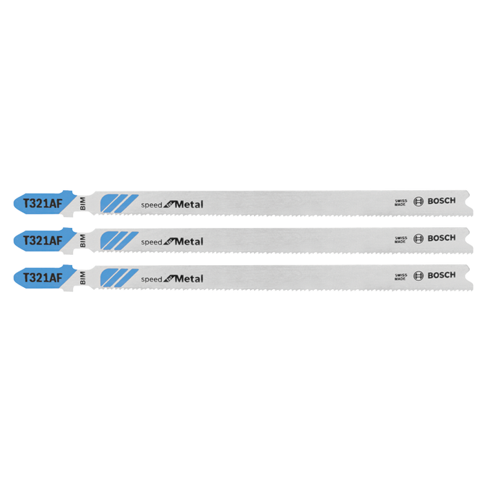 Bosch T321AF3 3 pc. 5-1/4 In. 21 TPI Speed for Metal T-Shank Jig Saw Blades