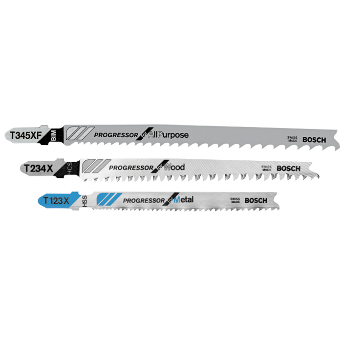 Bosch T567A3 3 pc. Progressor for Wood, Metal, and All-Purpose T-Shank Jig Saw Blade Set