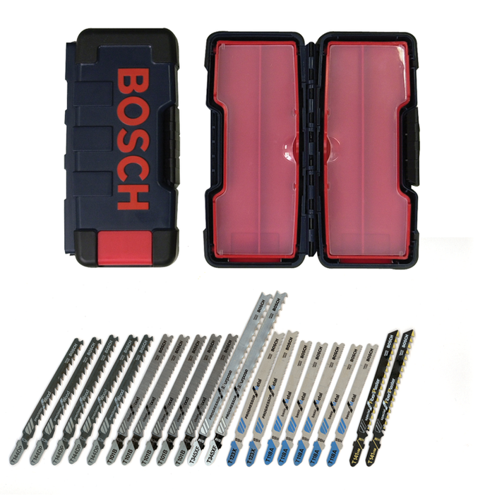 Bosch TC21HC 21 pc. T-Shank Jig Saw Blade Set for Multiple Materials