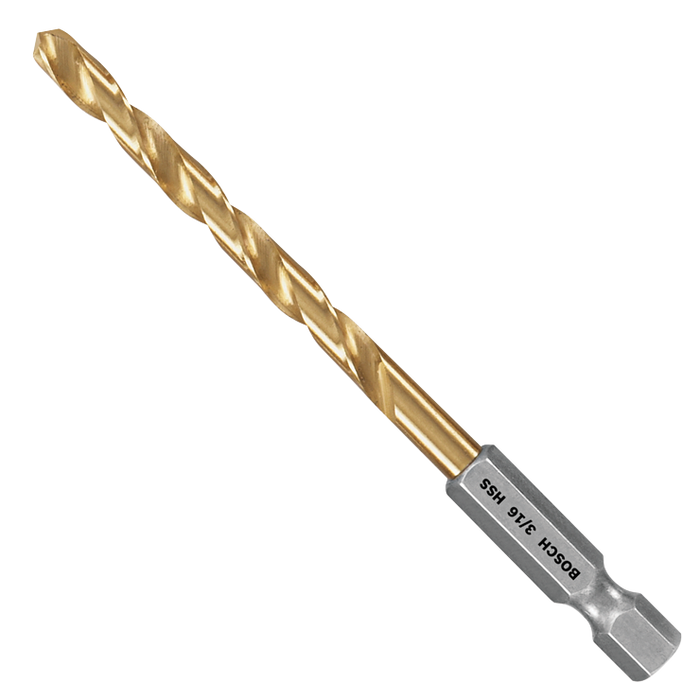 Bosch TI2139IM 3/16 In. Impact Tough Titanium Drill Bit