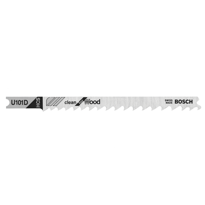 Bosch U101D 5 pc. 4 In. 6 TPI Clean for Wood U-shank Jig Saw Blades