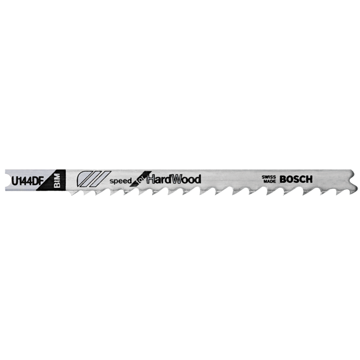 Bosch U144DF 5 pc. 4 In. 6 TPI Progressive Tooth Speed for Hardwood U-shank Jig Saw Blades