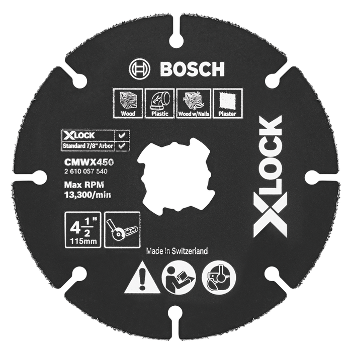 Bosch CMWX450 4-1/2 In. X-LOCK Carbide Multi-Wheel