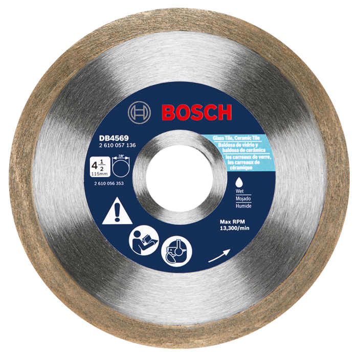 Bosch DB4569 4-1/2 In. Premium Continuous Rim Diamond Blade