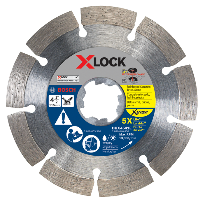 Bosch DBX4541E 4-1/2 In. X-LOCK Xtreme Segmented Diamond Blade