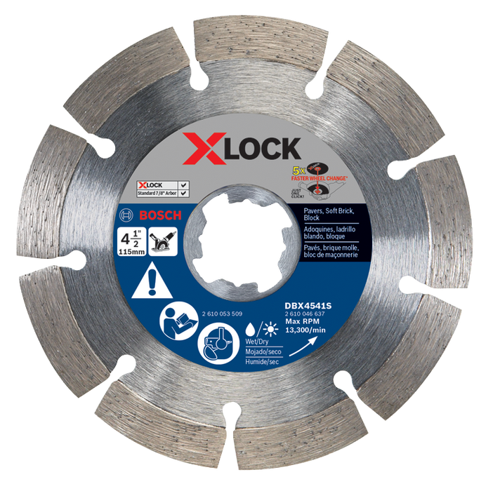 Bosch DBX4541S 4-1/2 In. X-LOCK Segmented Rim Diamond Blade